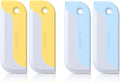 Amouy Small Rubber Squeegee(4 Pack),Kitchen Sink Squeegee for Countertops and Dishes.Multi-Purpose,for Vanity Tops,Bathroom Mirrors,Car Windows and Side Mirrors