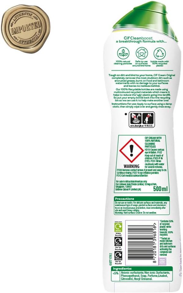 Cif Professional Cream Cleaner Original 500ml Ref 84847