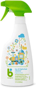 Babyganics Toy & Highchair Cleaner Spray, Fragrance Free, 17oz Spray Bottle