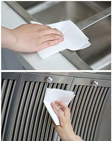 JEBBLAS Reusable Handi Wipes Disposable Cleaning Towels and Dish Cloths, 100 Count/Pack, Red