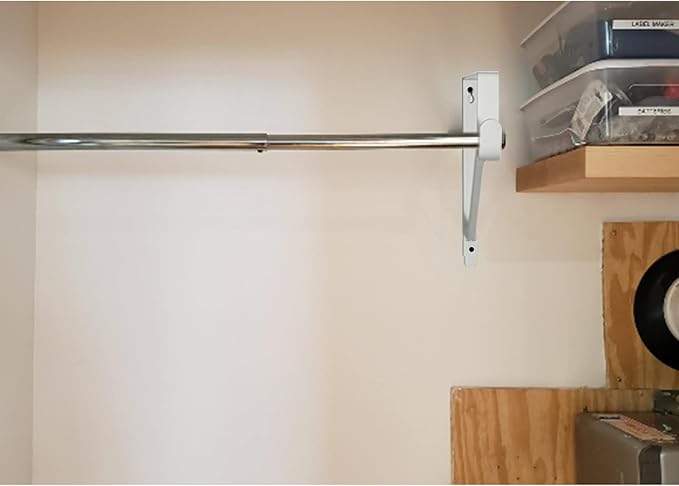 Heavy Duty Closet Shelf and Rod Brackets (White, 3 Pack)