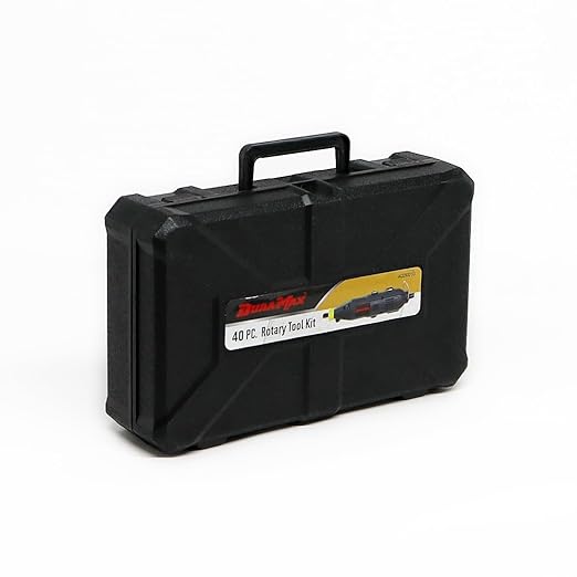DURAMAX 40-Piece Rotary Tool Kit, Variable Speed 8000-30000 RPM, 120V Corded, with Blow Mold Case, for Cutting, Grinding, Polishing
