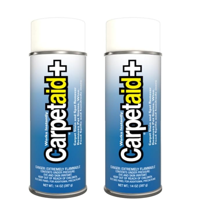 Carpet Aid Spot & Stain Remover – Removes Oil, Grease, Ink, Coffee, Pet Urine & Lipstick from Carpets, Rugs & Upholstery