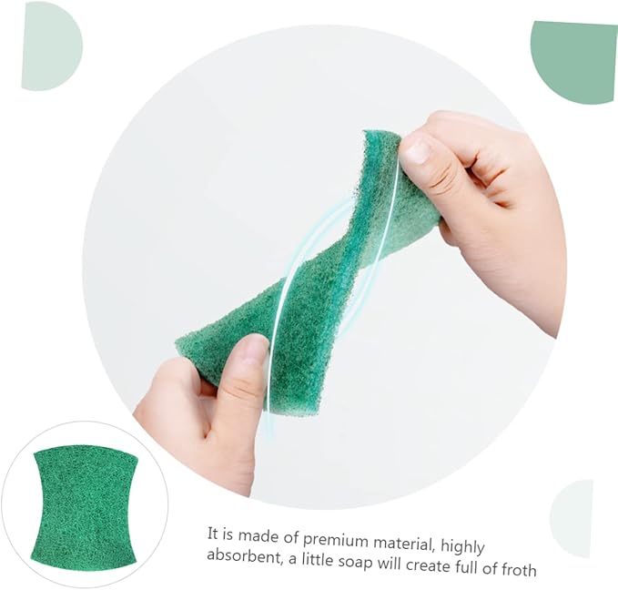 6pcs Reusable Scouring Pads for Dishes Kitchen Scrubber Pads Cleaning Soft Non Scratch Brush