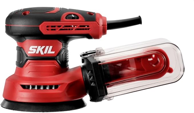 SKIL 5” Random Orbital Sander with Cyclonic Dust Box & 3pc Sanding Sheet - SR211601, Multicolor