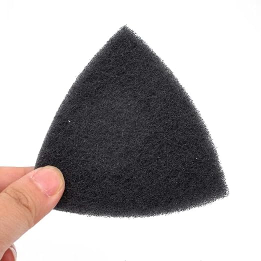 15Pcs Triangle Scouring Pad 90x90x90mm 240 to 800 Grit Heavy Nylon Cleaning Cloth Hook and Loop,400