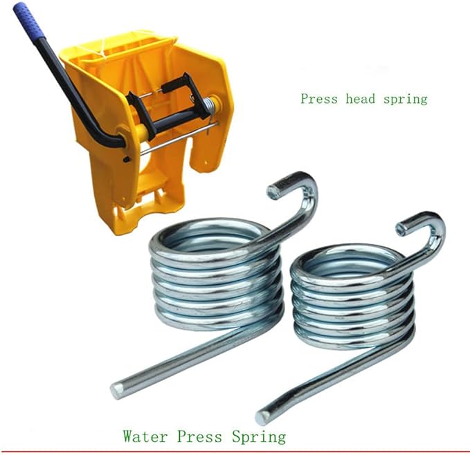 2 Pack Water Press Spring Replacement for Commercial Mop Bucket Side-Press Wringer Torsion Springs for Combo on Wheels Heavy Duty Business Floor Cleaning Mopping Buckets Accessories