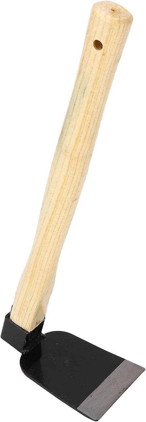 Acouto Garden Weeding Hoe Hoe Ergonomic Wooden Handle Carbon Steel Lightweight Garden Weeding Home Heavy Duty, Lawn & GardenGardening & Lawn Care/ToolsHoes