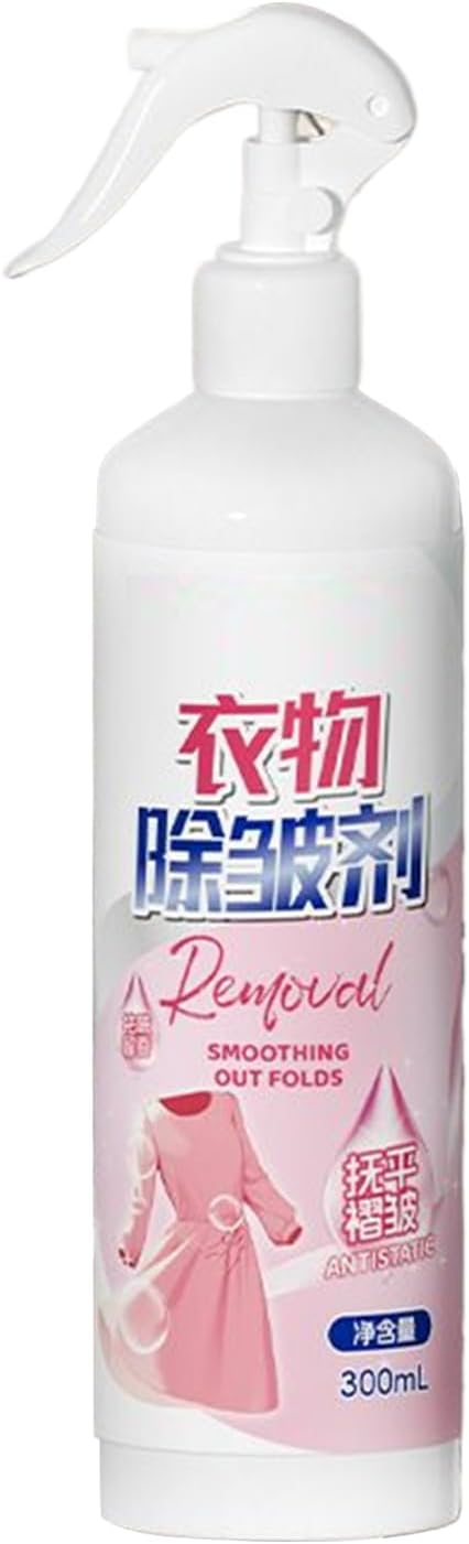 Fabric wrinklle Release Spray – 300ml Clothing Static Guard | Portable Ironing Alternative and Anti wrinklle Mist for Shirts, Coats, Sweaters, Pants, Travel Bag, Dorm Room, Daily Laundry Care