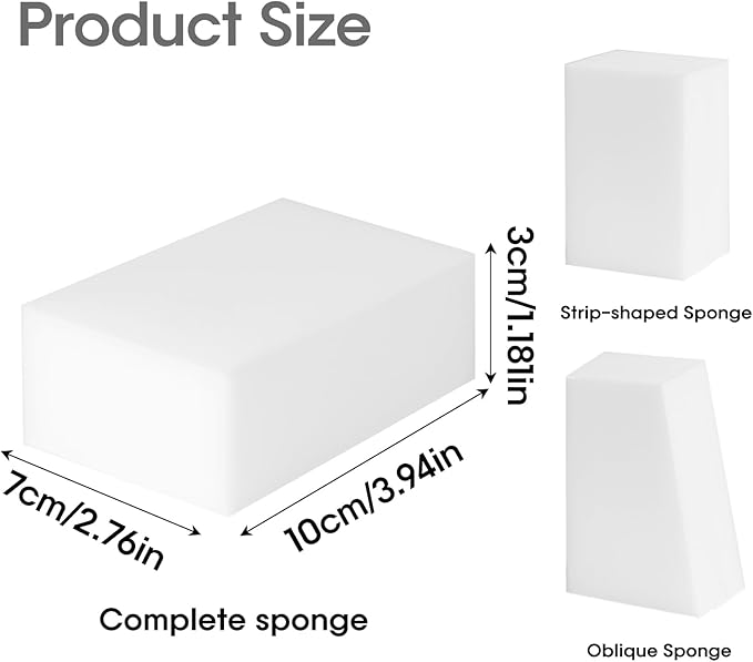 50 Pack Extra Large Eraser Sponge,Extra Thick and Long Lasting,Multi-Functional Household Cleaning Kitchen Dish Sponge for Furniture,Bathroom,Bathtub, Sink,Floor,Kitchen & Bathroom Scrub Pads