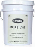 ComStar Pure Lye Flakes | 43 Pounds, 99% Pure Sodium Hydroxide Flakes, Ideal for Soap Making, Food Prep, Cleaning and More (30-528)