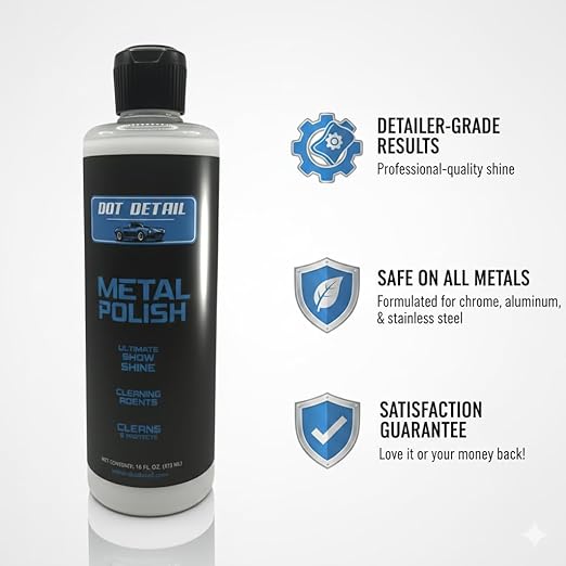 Metal Polish, 16 fl oz, Ultimate Show Shine, Cleans and Protects Aluminum, Stainless Steel, Brass, Copper, Silver, Gold