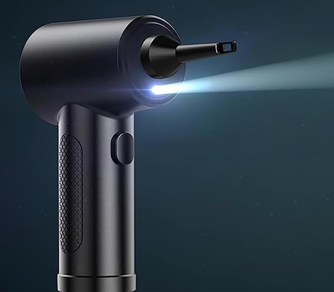 Newhouse Electric Cordless Compressed Air Duster NHAD-BR-001, 3-Speed Electric Duster for Cleaning, Air Blower Gun for Car and Computer Accessories, Rechargeable Handheld Blower and Air Inflator