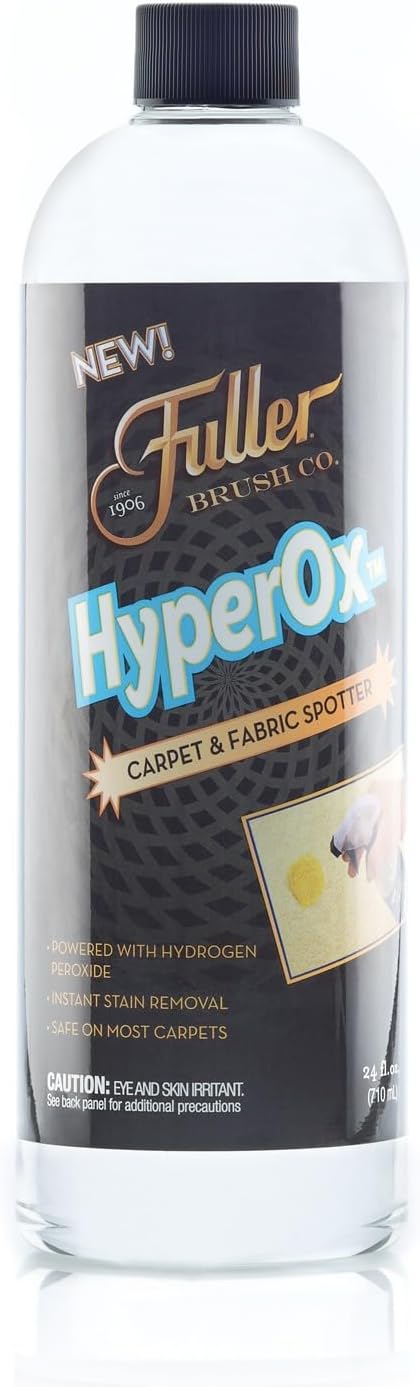 Fuller Brush HyperOx Carpet & Fabric Spotter – 22 oz Bottle – Removes Tough Stains & Odors from Carpet, Rugs, Upholstery & Fabric – Hydrogen Peroxide Foam with Activated Oxygen (Pack of 1)