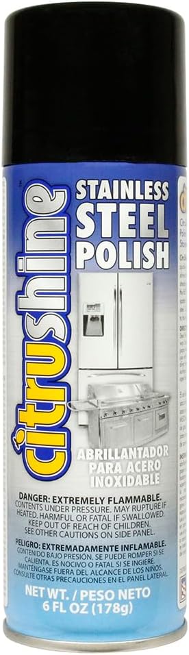 6 Oz Stainless Steel Polish - Cleans, Polishes, Preserves, and Protects All Stainless Steel Surfaces