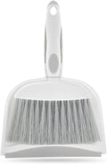 Dust pan, Small Broom and Dustpan Set, Mini Dustpan and Brush Set, Small Hand Broom with Dust Pan for Desk Table Cat Litter - Compact Hand Broom for Kitchen Counter Crumbs, RV Living Essentials (Gray)