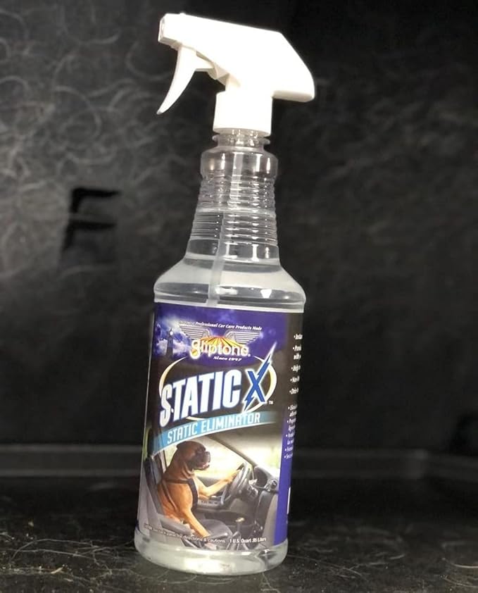 Gliptone Static X Static Eliminator, Removes Dust, Fingerprints, Pet Hair, Lint. Safe for use on Glass, Plastics, Metal and All Types of Fabrics, Computer Monitors, Mobile Devices (32 Fl Oz)