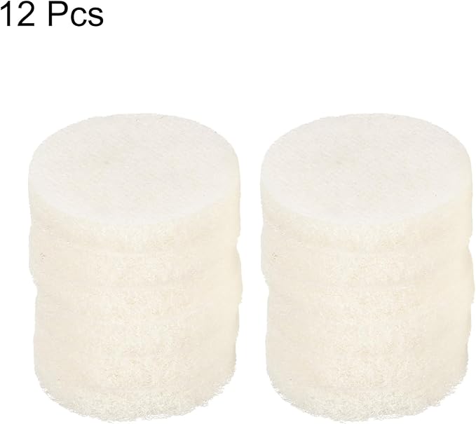 HARFINGTON 12pcs Scrubber Scouring Pads 450 Grits 2 Inch Drill Power Brush Hoop and Loop Surface Conditioning Disc Drill Scuffing Disc Scrub Pads for Home Kitchen Cleaning, White