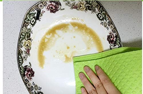Reusable Cleaning Cellulose Sponge Cloths Absorbent Wipes Clean Kitchen Car Dish Eco-Friendly Dishcloth Hand Towel Auto - 2pack (10pcs) - Non Vacuum