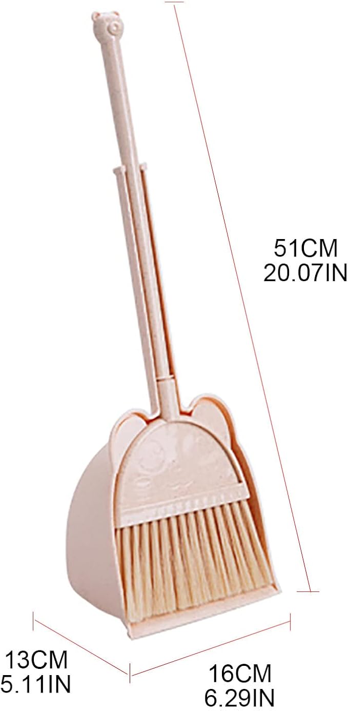 Children Small Broom and Dustpan Set,Learning Sweeping Tool,Kids Broom Kits,for Kitchen Bathroom Pet,Boys&Girls