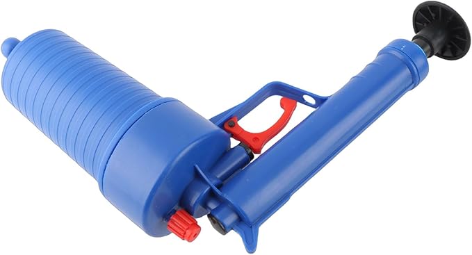 Air Power Drain, High Pressure Drain Opener for Clogged Toilet Bathtub Sink, Reusable Air Plunger Pump with 4 Suction Cups for Bathroom Kitchen Floor Drains