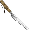 Haliaeetus Multi-Use Weed Trowel, Stainless Steel Dandelion Fork Puller, Serrated Edges Manual Weed Puller for Quick Cutting and Weeding, Garden Weed Trowel with Measuring Scale for Planting, Digging