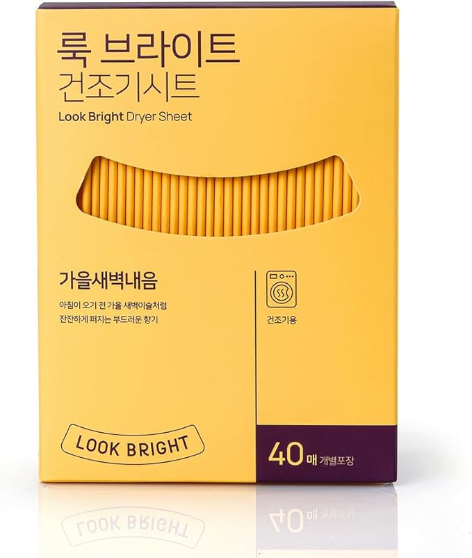 Generic LOOK BRIGHT Fabric Softner Dryer Sheet, Wet-type Sheet, Long-lasting Fragrance, Luxurious Premium Scent, Anti-static Function (Fall Dawn Scent)