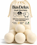 Wool Dryer Balls 6 Pack XL 7cm, 100% New Zealand Wool, Reusable 1000+ Loads, Natural Fabric Softener Alternative, Helps Reduce Drying Time, Static and Wrinkles, Baby Safe