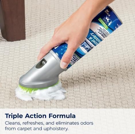 Woo-lite Carpet and Upholstery Foam Cleaner with Built-in Brush, Triple Action Stainlift Technology for Stairs, Fabrics, Pet Odors (1 Pack)