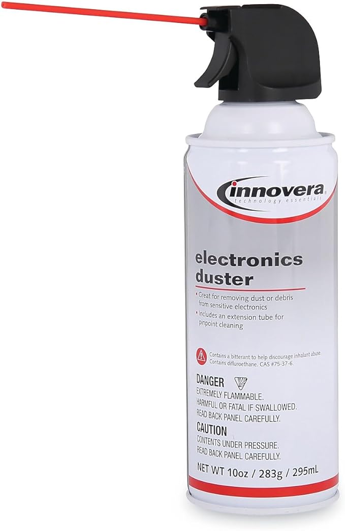 Innovera 10014 Compressed Air Duster Cleaner, 10 oz Can, 4/Pack