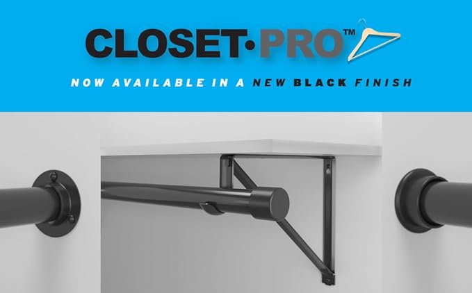 Knape & Vogt Closet Pro HD RP0022-18/30 Adjustable Closet Rod, 18-Inch to 30-Inch, Platinum