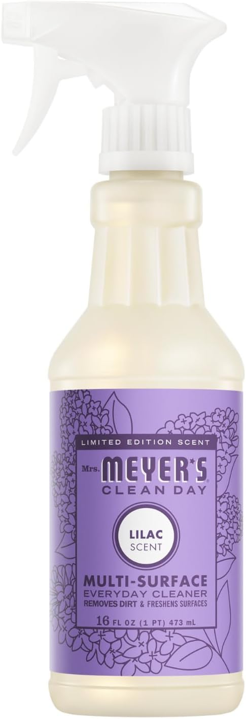 Mrs. MEYER'S Variety, 1 Room Freshener, 8 OZ, 1 Liquid Dish Soap, 16 OZ, 1 Liquid Hand Soap,12.5 OZ, 1 Multi-Surface Cleaner 16 OZ, 1 CT (Lilac)