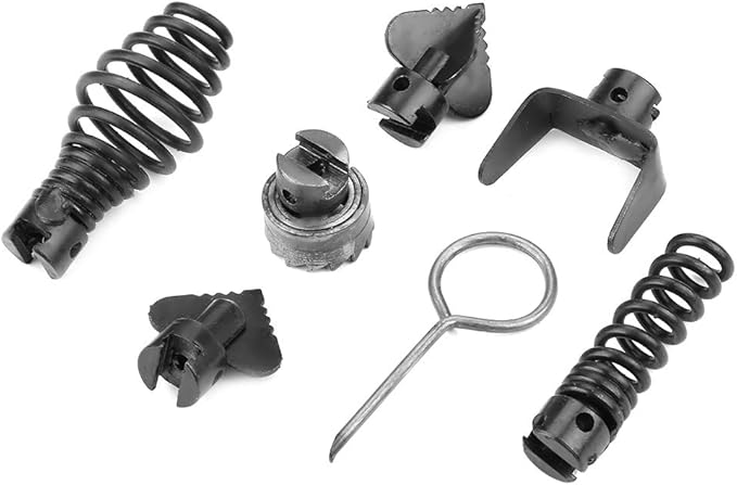 7Pcs 16mm Manganese Steel Drain Cleaner drain cleaner cutter heads Sturdy Drain Cleaner Combination Cutter Head Set drain cleaner cutter heads Pipeline Dredging Drain Openers