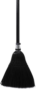 Yocada Broom Commercial Indoor Outdoor Broom 55.5 inch Tall for Courtyard Garage Lobby Mall Market Floor Home Office Leaves Stone Dust Rubbishb Black