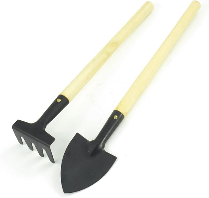 Garden Portable Houseplant Kit Gardening Spade Shovel Rake Tools 2 in 1 (id: 1e0 2f0 05f e67 1ed
