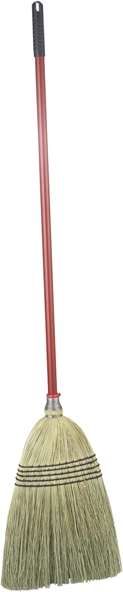 Libman 502 Big Corn Broom with 100% Broomcorn Fiber, 12" Sweep Surface
