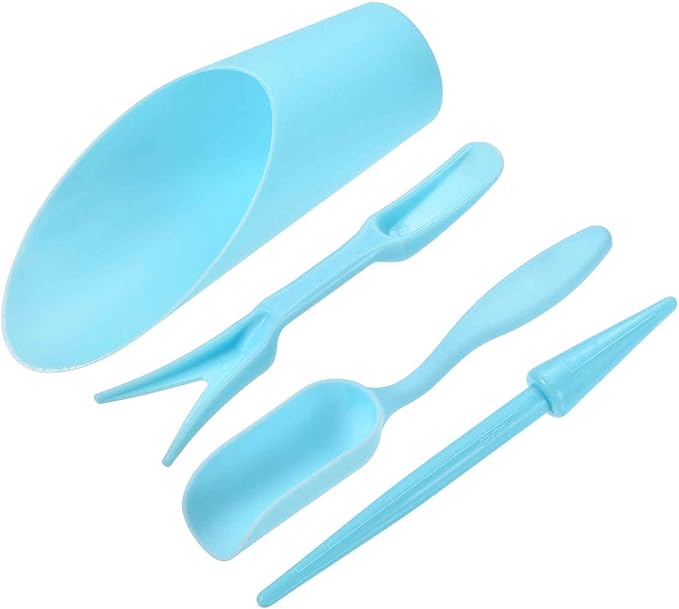 MECCANIXITY Garden Shovel Hand Tools Transplanting Succulent Cultivation Digging Scoops Kits, Blue