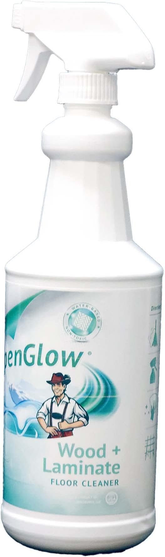 AlpenGlow Hypoallergenic Wood & Laminate Floor Cleaner, Ready To Use Spray, 1 Quart (3-Pack)