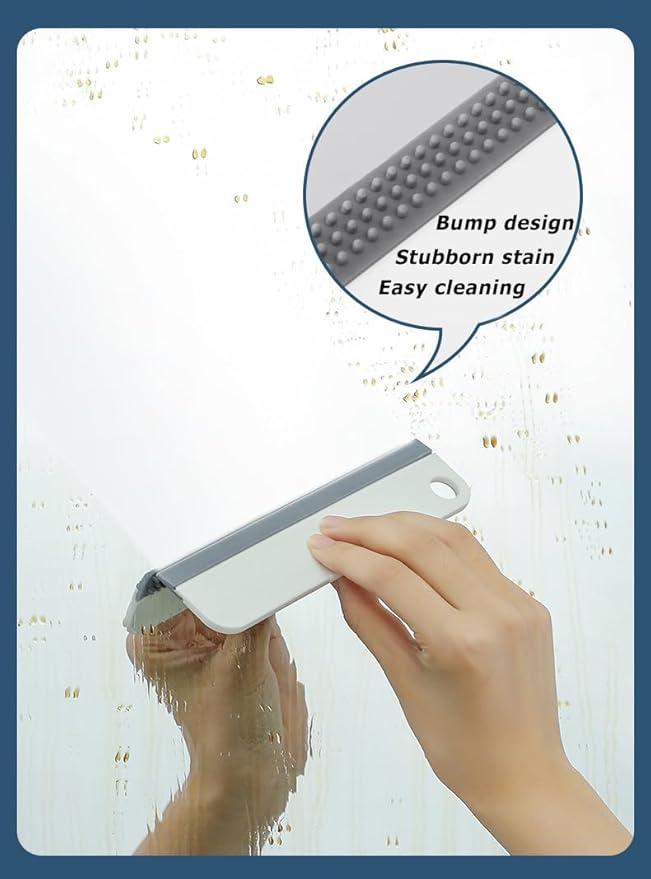 All-Purpose Mini Soft Rubber Window Squeegee Window Scrubber Scraper Glass Cleaning Squeegee Tool for Glass,Shower Door,Mirrors,Bathroom,Kitchen Countertops,Car Windshield (1)