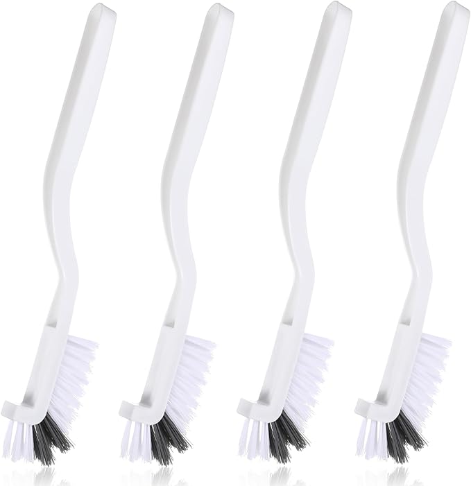 4Pcs Kitchen Scrub Brush, Angle Cleaning Brush, Right Angle Scrub Brush for Sink Household Dish Pot Pan Edge Corners, for Small Space Crevice Cleaning with Stiff Bristles (4)