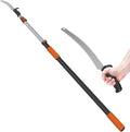36FT Pole Saw, Telescoping Tree Trimmer with 7-30FT Extension Pole, Manual Branches Pruner for Backyard, Orange