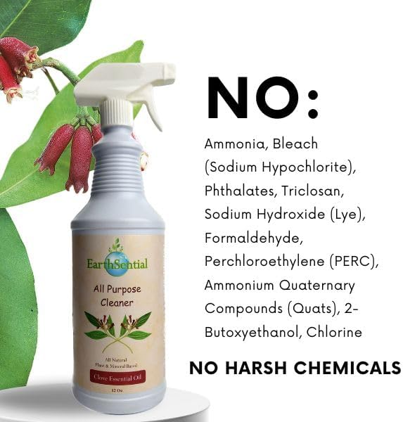 Clove All Purpose Cleaner, Plant-Based, 5 Ingredient Formula, 32 oz Spray Bottle