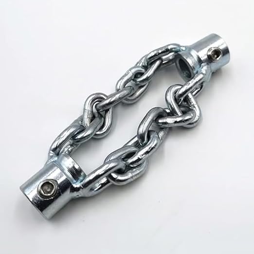 Flex‑Shaft Sewer Descaling Chain,Rotary Cable Sewer Dredge,Versatile PVC Pipe Oil Pollution in Pipeline Blocks Drilling Maintenance Tool Suitable for 16mm Spring (Silver)