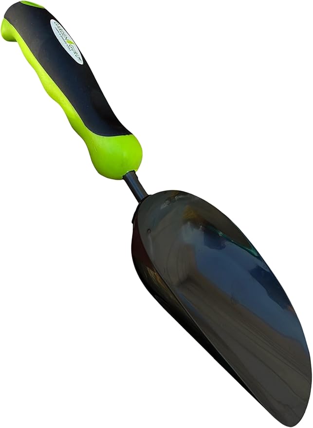 Garden Guru Super Strong Garden Scoop Trowel Shovel Transplanter – Strong Carbon Steel - Rust Resistant – Ergonomic Grip – Perfect Hand Shovel for Gardening Transplanting and Digging (2 Pack)