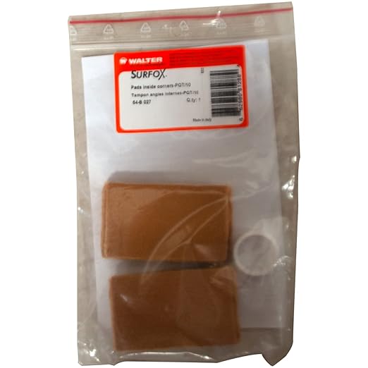Walter 54B027 High Conductivity Standard Cleaning Pads - (Pack of 10) 2-19/64 in. X 1-13/32 in. Foldable, Double Sided Scouring Pads. Welding Pads