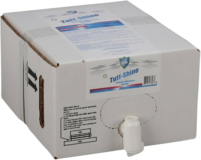 ULTRA SHIELD Tuff-Shine Bag-in-Box Floor Cleaner Shine Commercial & Janitorial Cleaning Supplies, Quick Instant Shine Concrete (Box of 2.5 Gallon)
