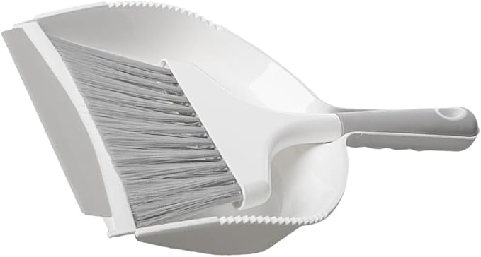 Toyvian Mini Dustpan and Brush Set, Small Handheld Broom with Dustpan, Portable Car Vent Cleaner and Desktop Cleaning Accessory, Gray Compact Cleaning Tool Kit for Home and Car Use