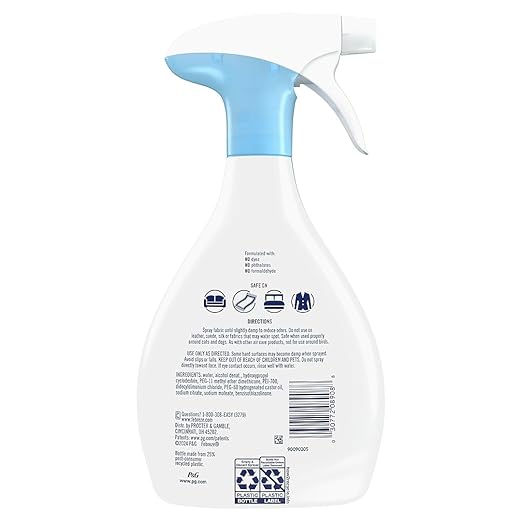 Febreze FABRIC Refresher, Zero Perfume, 23.6 oz Spray Bottle