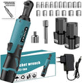 12V wireless ratchet kit, car repair screw and nut disassembly, with quick charger, suitable for home and car repair, is a holiday gift for men. (2 batteries + plastic box + upgraded accessories)