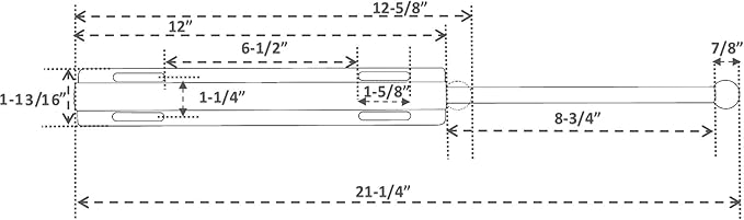 12" Valet Rod Standard for Closet (Matte Black)